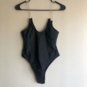 Black One-piece Bathing Suit